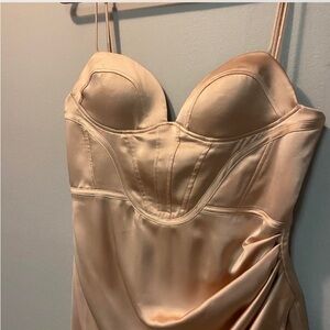 Zara Cream Satin Dress